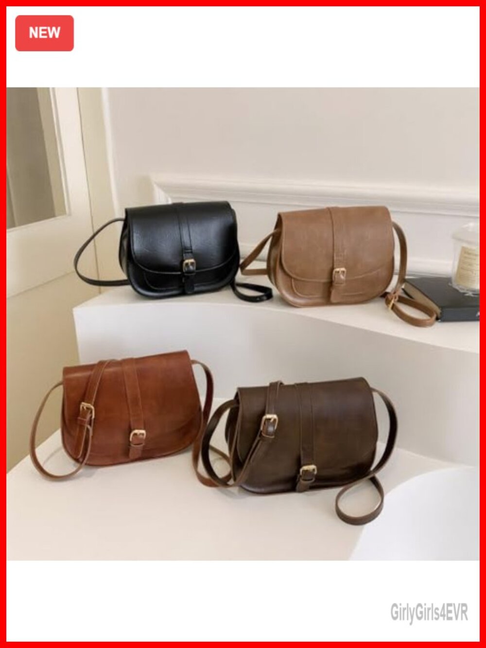 Small Saddle Crossbody Bag Boho Cross Body Handbag
